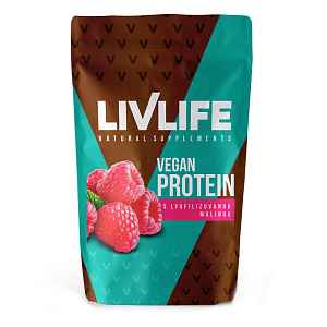 Livlife Vegan Protein s lyofilizovanou malinou 245 g