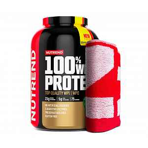 Nutrend 100% Whey Protein banán + jahoda dárková sada 2250 g + ručník