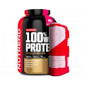 Nutrend 100% Whey Protein malina dárková sada 2250 g + ručník