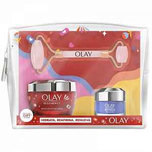 Olay Toaletní taštička s regeneračním krémen 50 ml + retinol 15 ml + Face roller