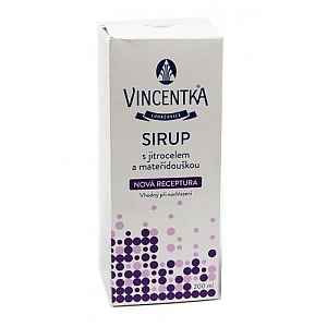 Vincentka Sirup s jitrocelem a mateřídouškou 200 ml