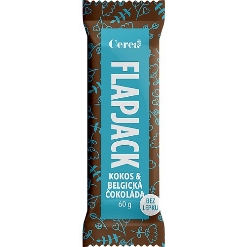 Flapjack Kokos & Belgická čokoláda Jáhlová tyčinka 60g