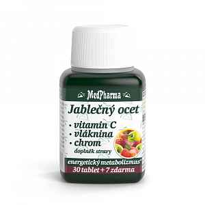 MedPharma Jablečný ocet+vlák.+vitamín C+chrom tablety 37