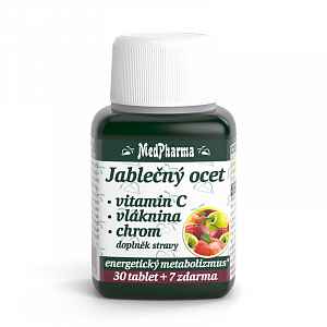 MedPharma Jablečný ocet+vlák.+vitamín C+chrom tablety 37