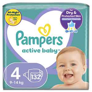 Pampers Active Baby Mega Pack S4 132ks