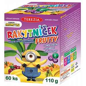 RAKYTNÍČEK Frutty želatinky +Zn+Se+Vitamín E MIMONI 60ks