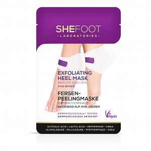 SheCosmetics SheFoot Exfoliační maska na paty na bázi AHA 1 pár