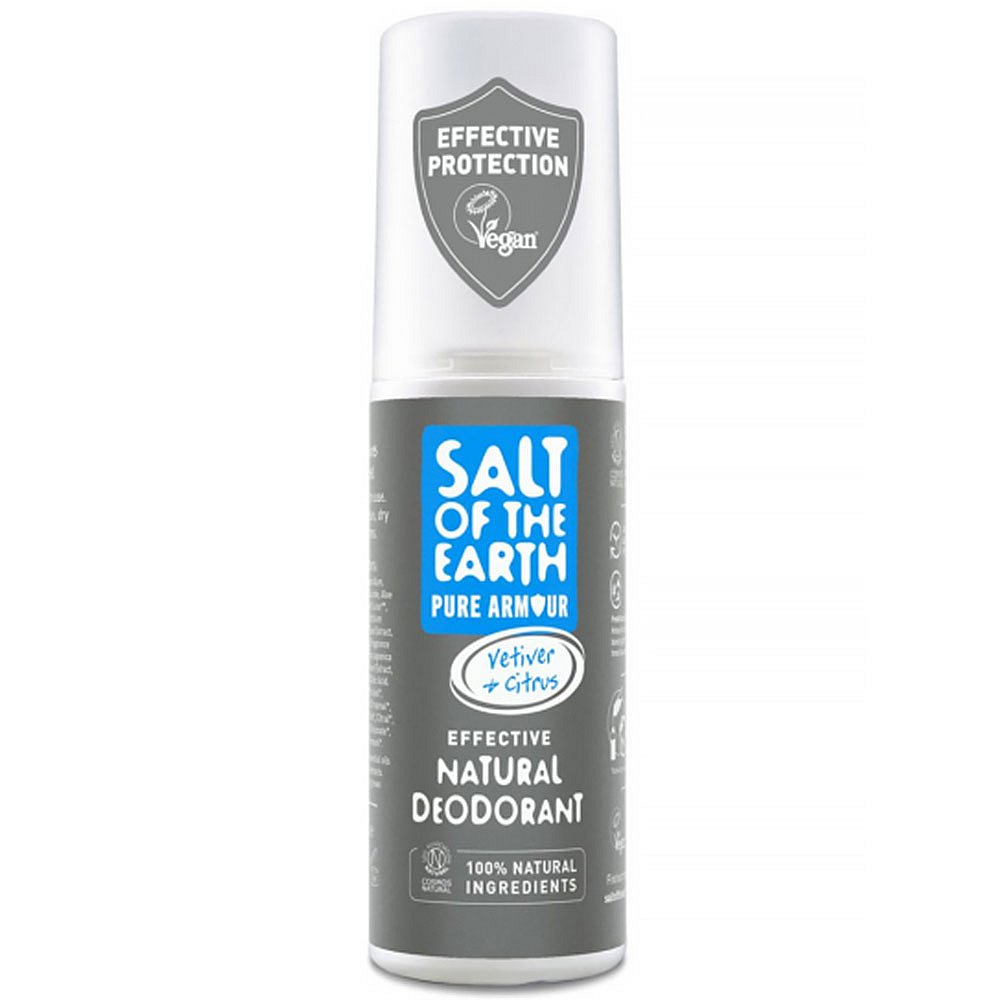 SALT OF THE EARTH Přírodní minerální deodorant spray Pure Armour Vetiver & Citrus pro muže 100 ml