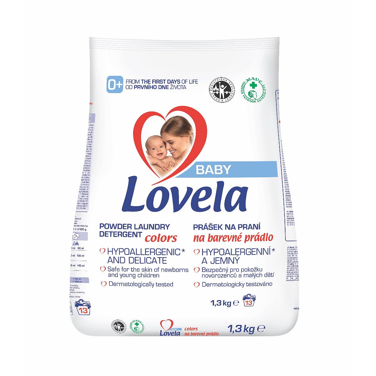 Lovela Baby Prášek na barevné prádlo 1,3 kg