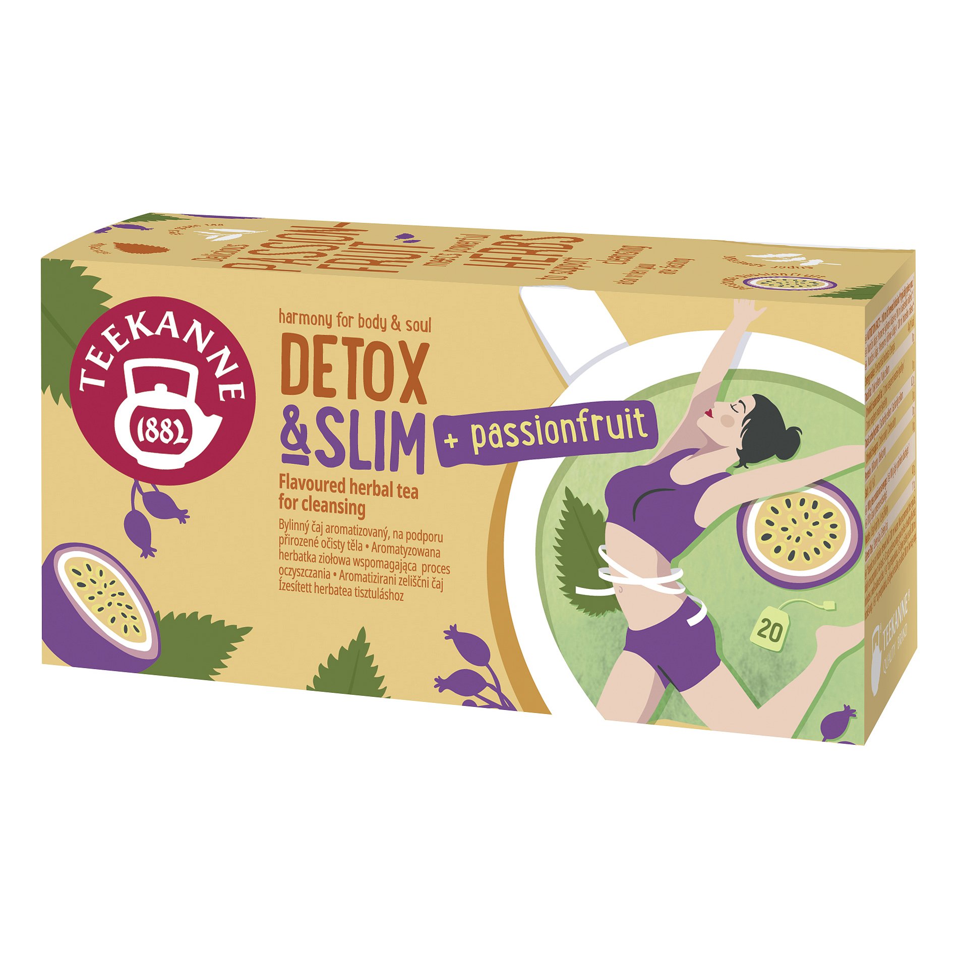 Teekanne Detox&Slim Passionfruit porcovaný čaj 20x1,6 g