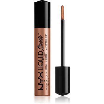 NYX Professional Makeup Liquid Suede™ Metallic Matte voděodolná tekutá rtěnka s metalickým finišem odstín 38 Exposed 4 ml