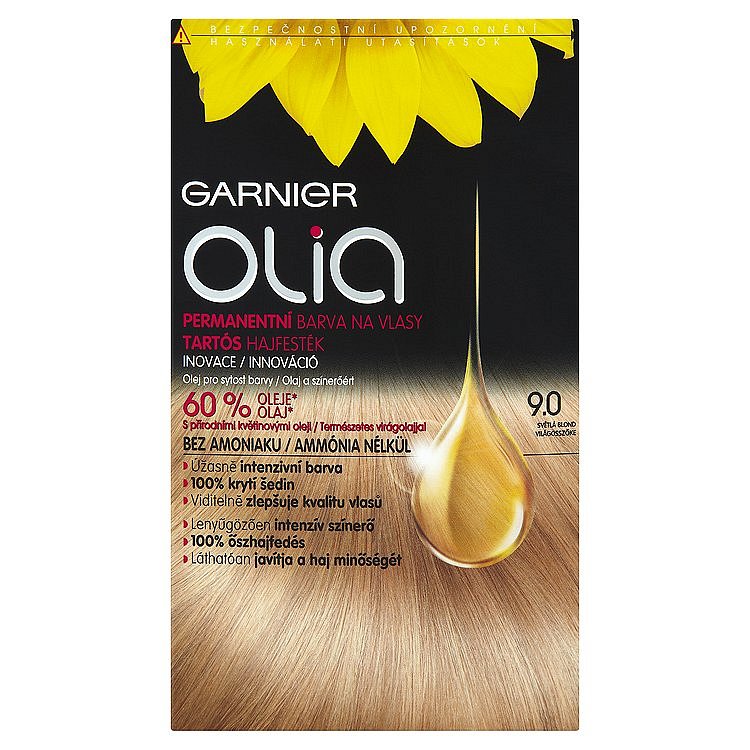 Garnier Olia Permanentní barva na vlasy světlá blond 9.0