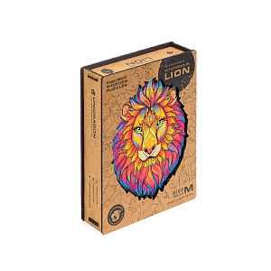 Unidragon Dřevěné puzzle Mysterious Lion 192 ks