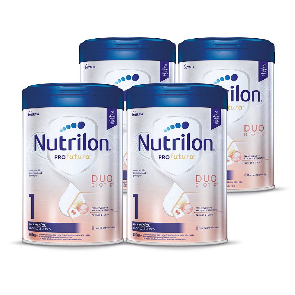 4x NUTRILON Profutura DUOBIOTIK 1 počáteční mléko 800 g