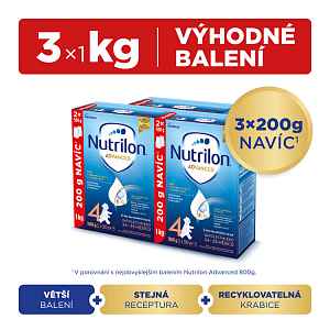 3x NUTRILON 4 Advanced batolecí mléko 1 kg, 24+