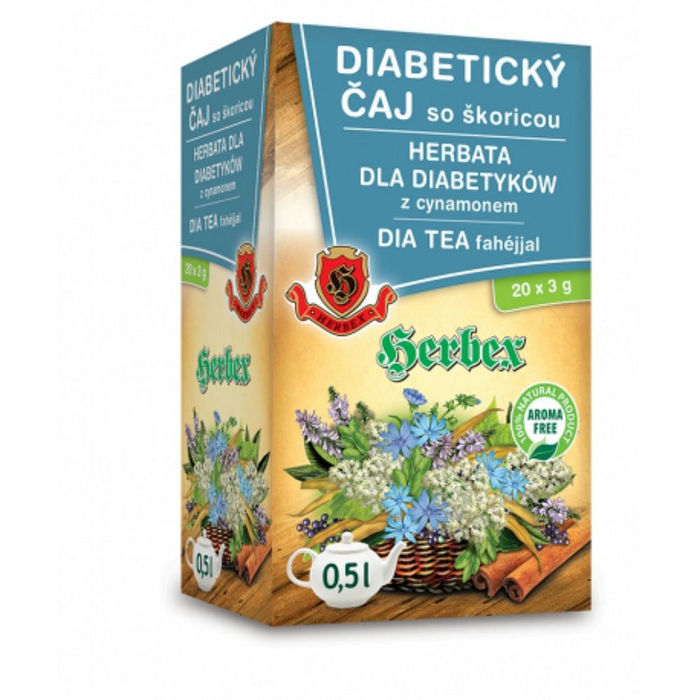 HERBEX Hladina cukru diabetický čaj 20 sáčků