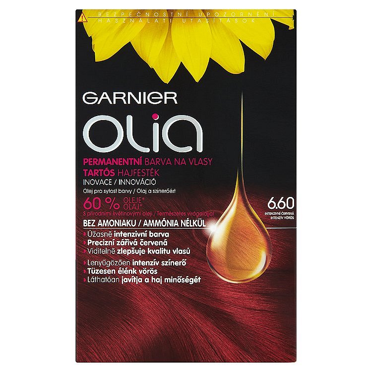 Garnier Olia Permanentní barva na vlasy intenzivní červená 6.60