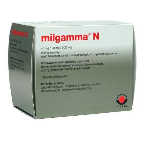 MILGAMMA N 40/90/0,25MG měkké tobolky 100