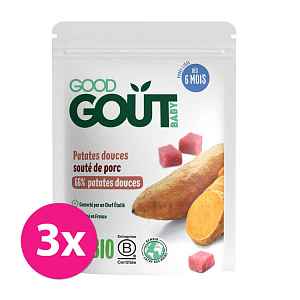 GOOD GOUT BIO Batáty s vepřovým masem 3x190 g