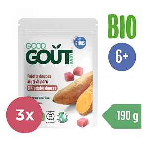 GOOD GOUT BIO Batáty s vepřovým masem 3x190 g