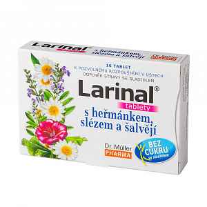 Dr. Müller Larinal® s heřmánkem, slézem a šalvějí 16 tablet