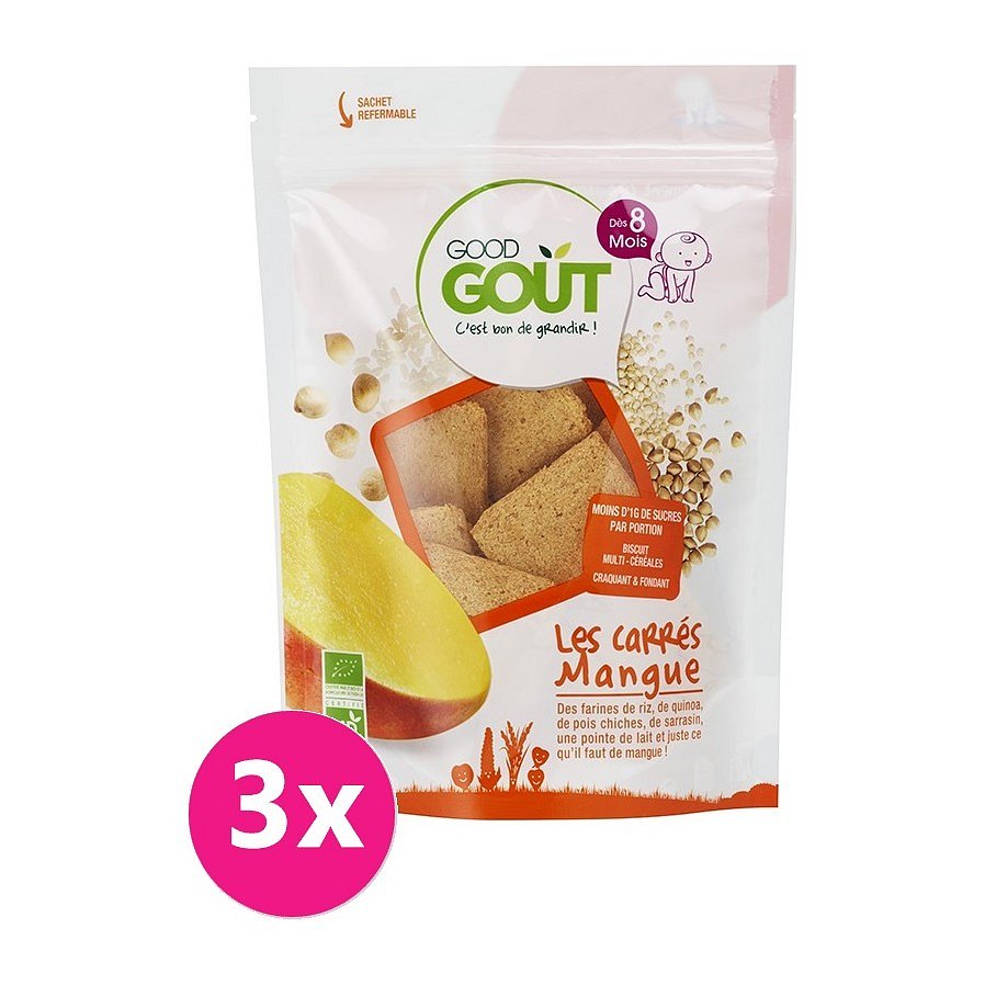 GOOD GOUT BIO Mangové polštářky 3x50 g