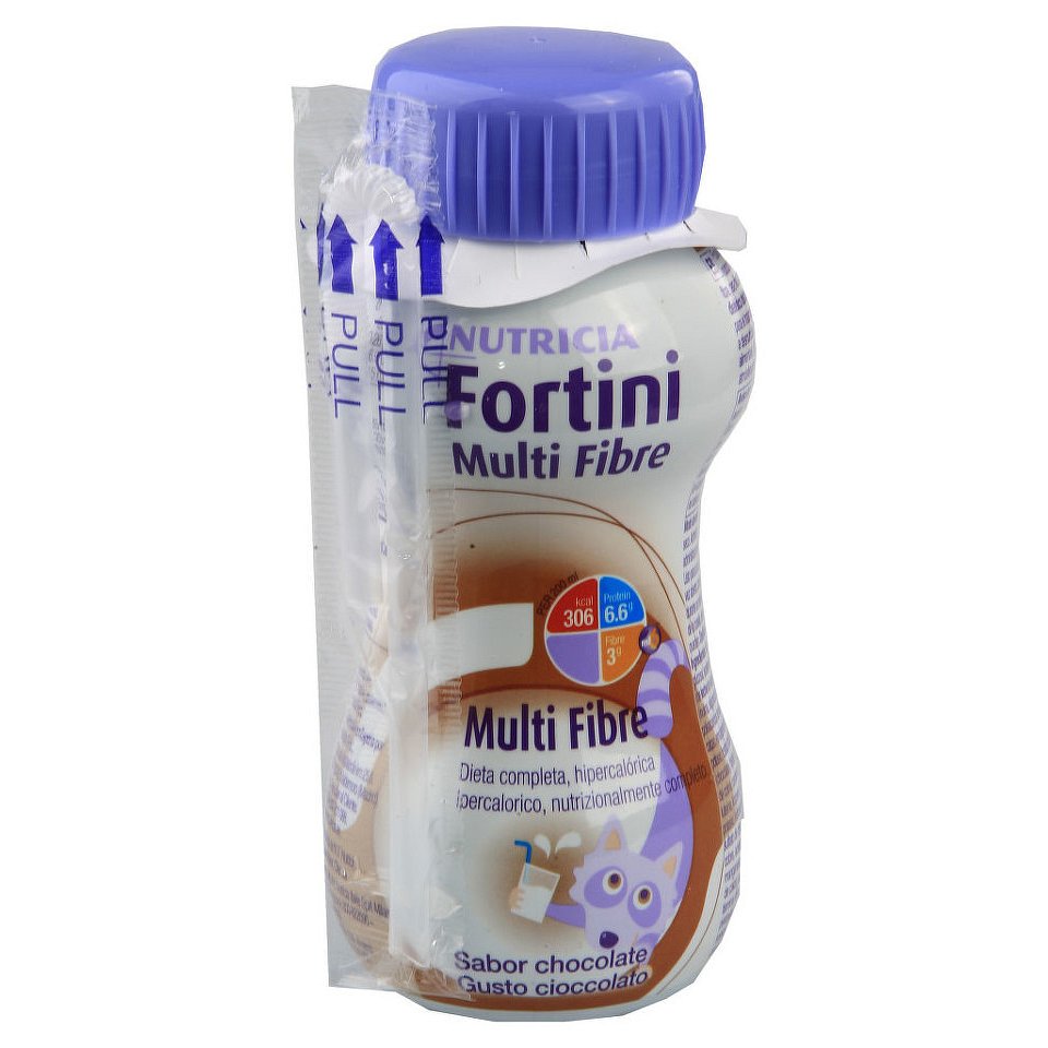 FORTINI PRO DĚTI S VLÁKNINOU, ČOKOLÁDOVÁ PŘÍCHUŤ perorální SOL 1X200ML