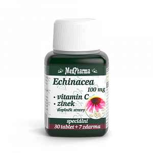 MedPharma Echinacea 100 mg+vitamín C+zinek tablety 37