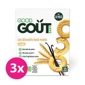 GOOD GOUT BIO Vanilková kolečka 3x80 g