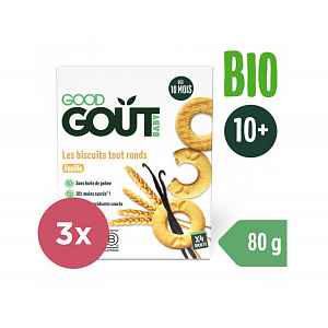 GOOD GOUT BIO Vanilková kolečka 3x80 g