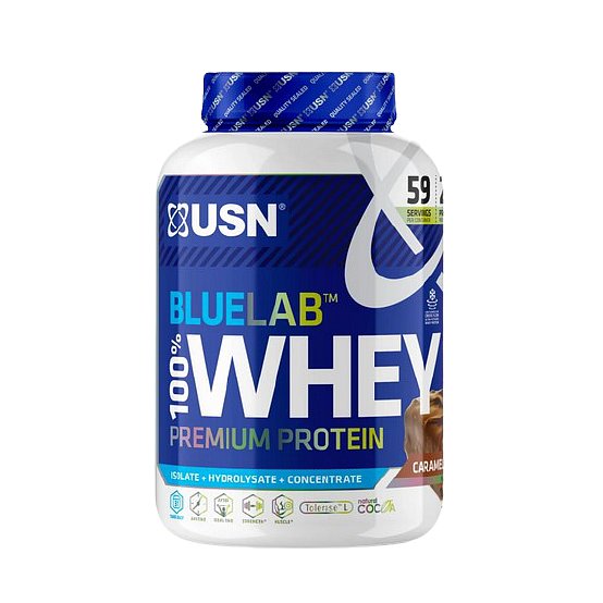 USN BlueLab 100% Whey Protein Premium čokoláda s karamelem 2000g