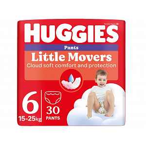 Huggies Little Movers Pants 6 15-25 kg jednorázové plenkové kalhotky 30 ks