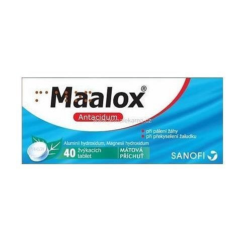 MAALOX 400MG/400MG žvýkací tableta 40