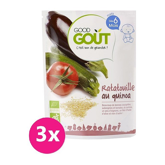 GOOD GOUT BIO Ratatouille s quinou 3x190 g