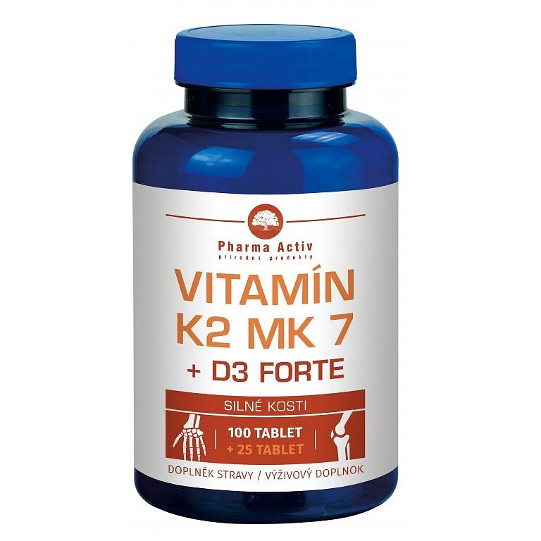 Pharma Activ Vitamin K2 MK7 + D3 FORTE 1000 I.U. 125 tablet