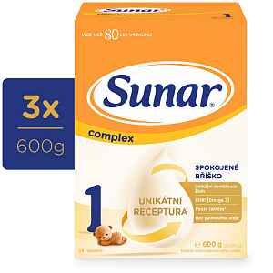 3x SUNAR Complex 1 Mléko počáteční 600 g