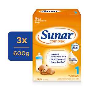 3x SUNAR Complex 1 Mléko počáteční 600 g