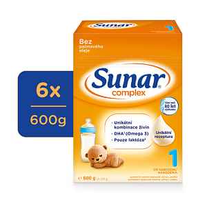 6x SUNAR Complex 1 Mléko počáteční 600 g