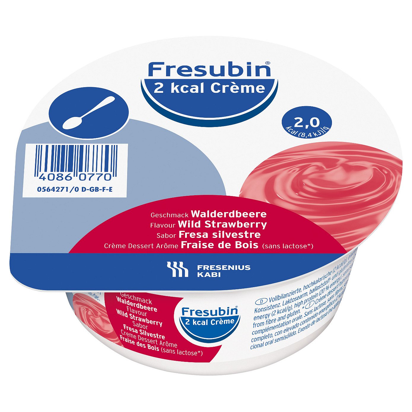 Fresubin 2 kcal Créme Lesní jahoda 4x125 g