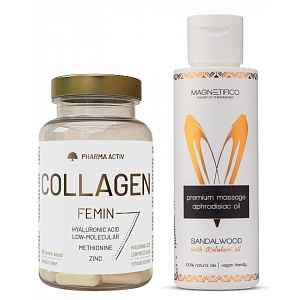 Collagen Femin tob.90+Masáž olej Sandalwood 100ml