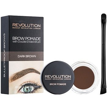 Makeup Revolution Brow Pomade pomáda na obočí odstín Dark Brown 2,5 g