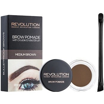 Makeup Revolution Brow Pomade pomáda na obočí odstín Medium Brown 2,5 g