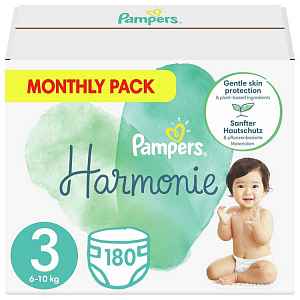 PAMPERS Harmonie Velikost 3, 180 ks, 6-10 kg