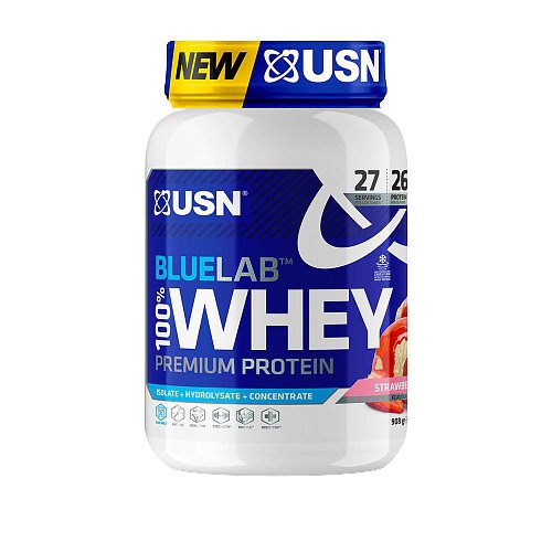 USN BlueLab 100% Whey Protein Premium jahoda 908g