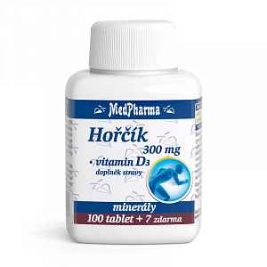 MedPharma Hořčík 300 mg+vitamín D 3 tablety 107