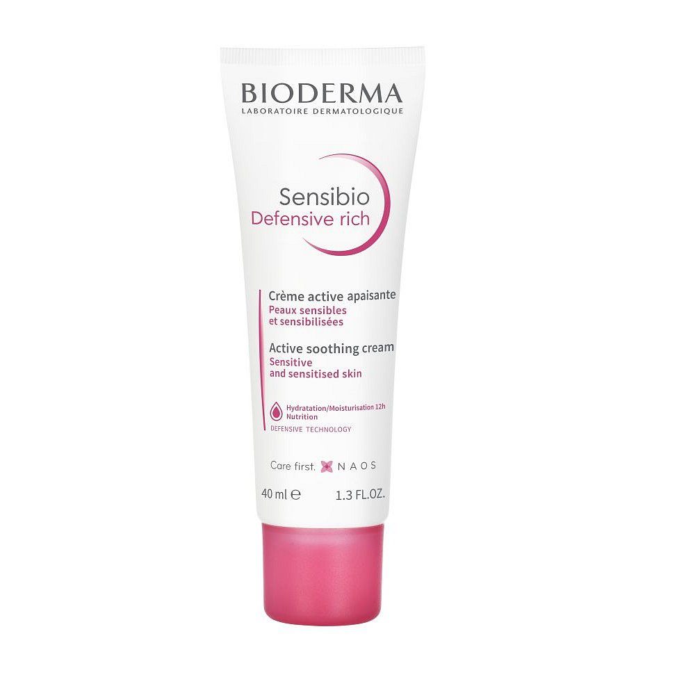 BIODERMA Sensibio Defensive rich aktivní zklidňujicí krém s výživnou texturou 40 ml