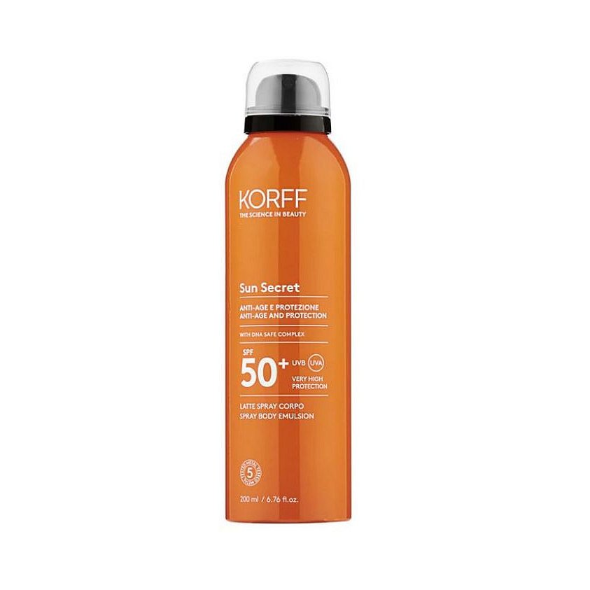 KORFF Sun Secret Tělové mléko ve spreji SPF50+ 200 ml