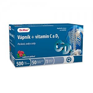 Dr.Max VÁPNÍK + VITAMIN C a D3 tbl 50