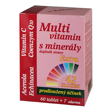 MedPharma Multivitamín s minerály+extra C tablety 67