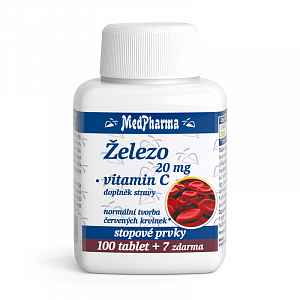 MedPharma Železo 20 mg+vitamín C tablety 107